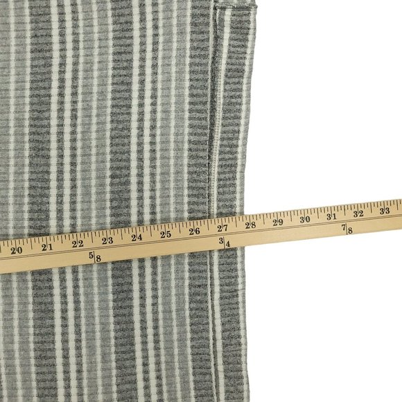 Chicos Zenergy Cowl Neck Striped Sweater Womens 2 US 12/14 Long Sleeve Gray - Picture 5 of 15